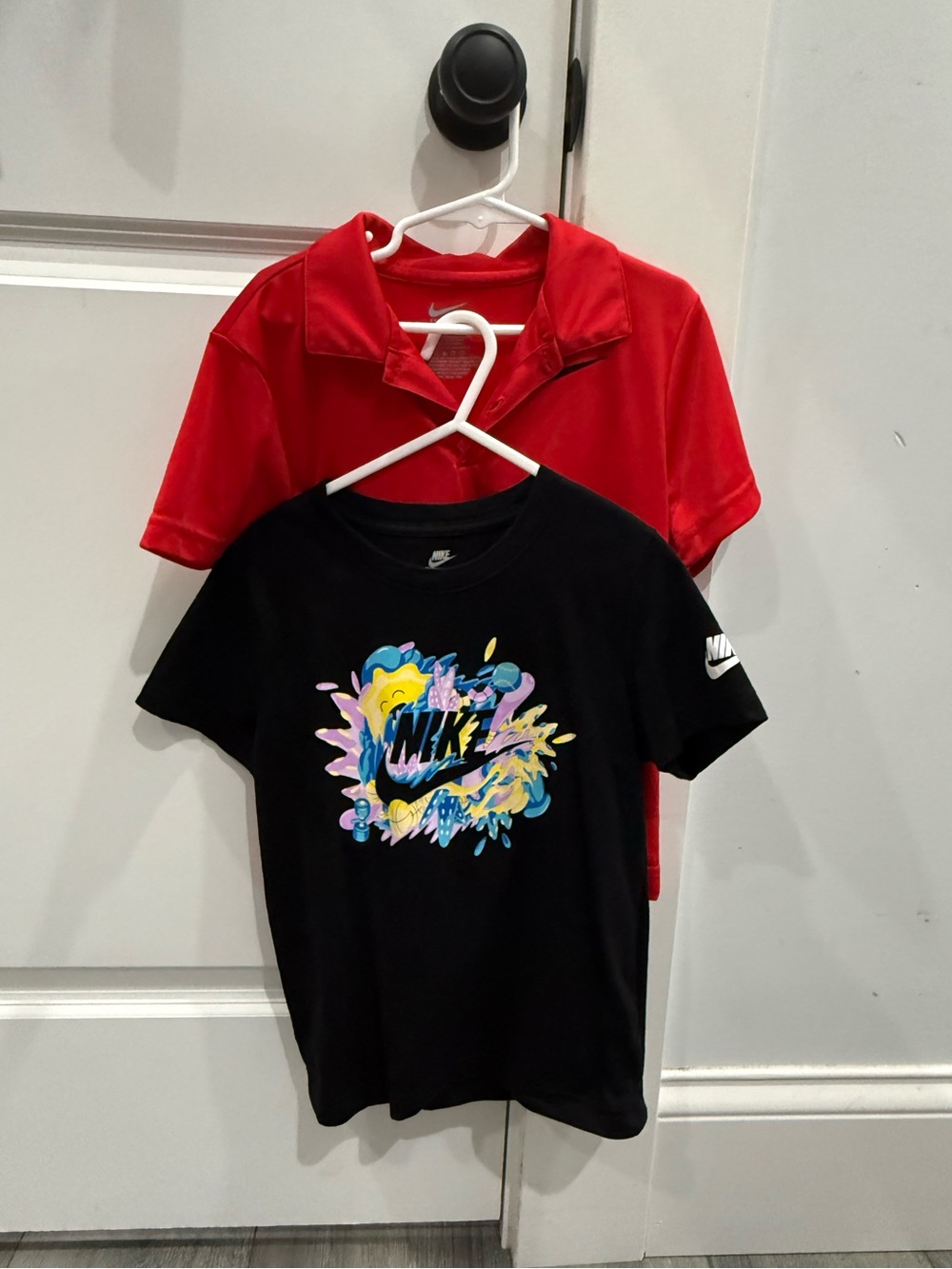 Bundle- Nike Black Kids Graphic Logo Tee with Multicolor Splash